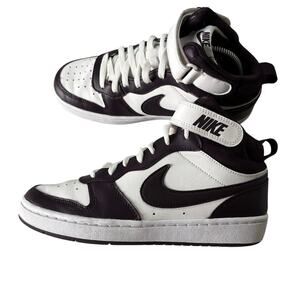 Nike Kids Court Borough Mid 2 deep purple and white size 6Y